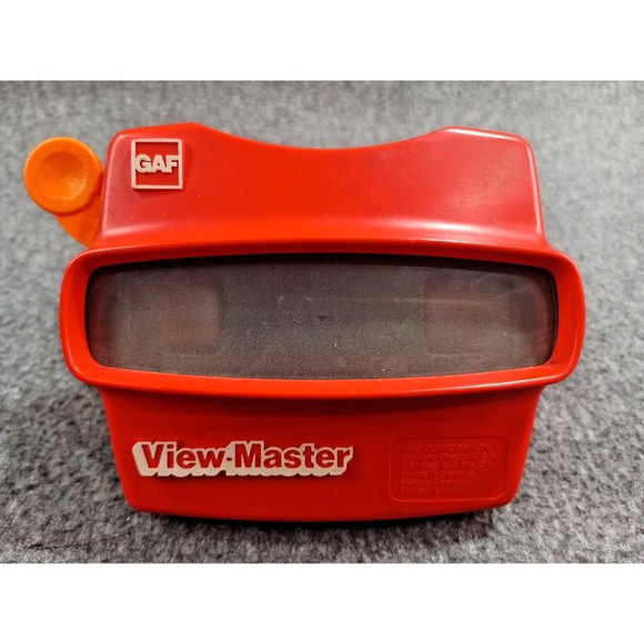 Vintage GAF View-Master Red Viewer w/ Orange Lever + Backyardigans Dics - Picture 5 of 11